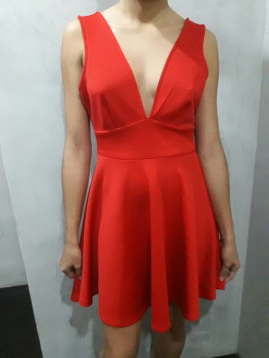 forever 21 vestido vermelho