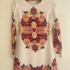 vestido manga longa antix floral - manga longa antix