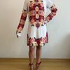 vestido manga longa antix floral - manga longa antix