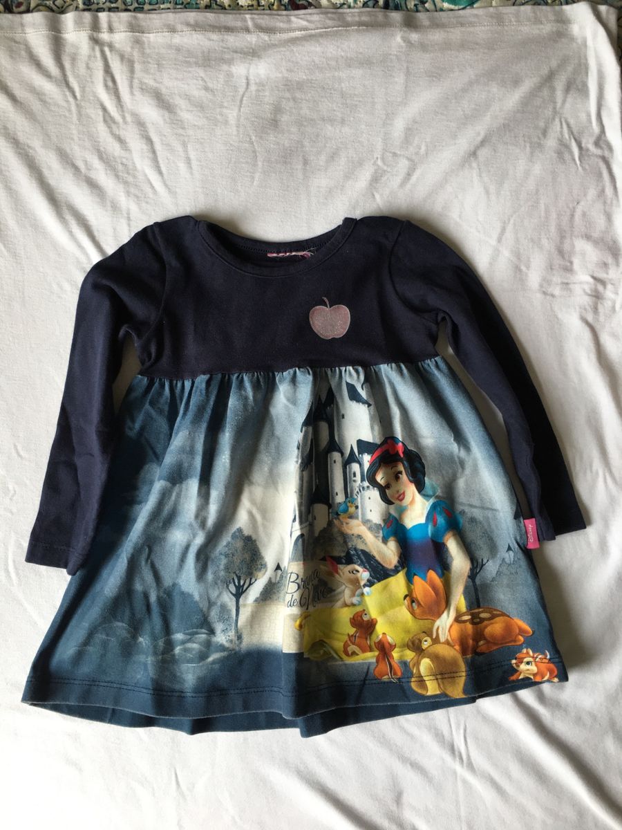 Vestido branca de neve best sale manga longa