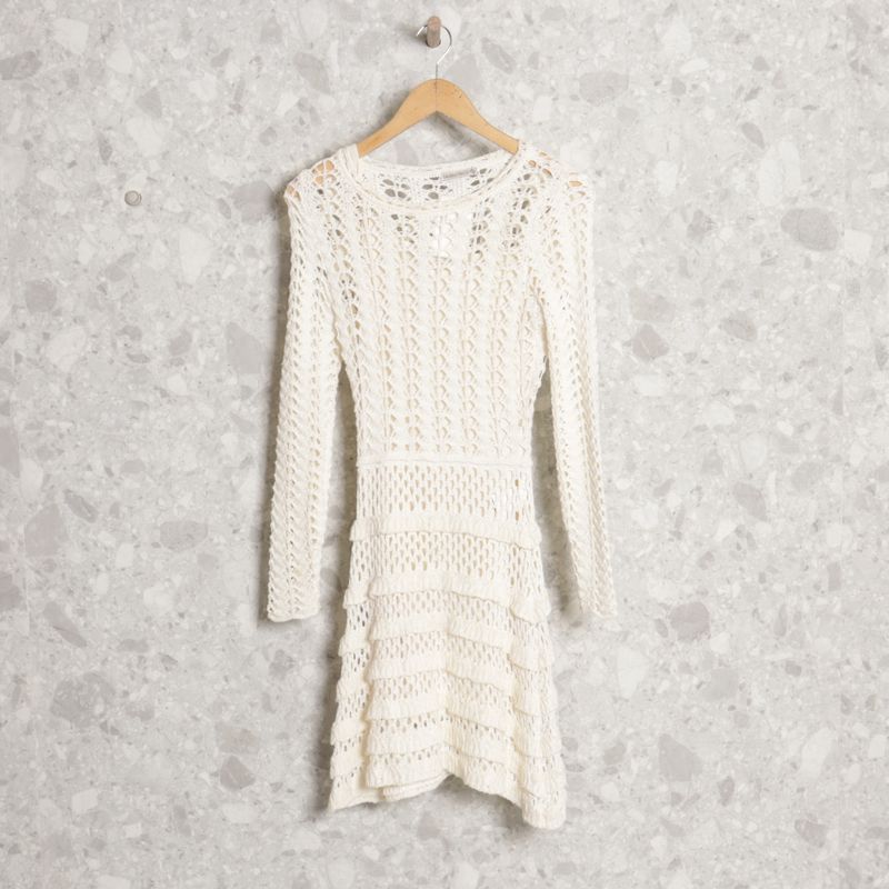 Vestido Manga Longa Tricô Galeria Tricot Galeria Tricot Usado