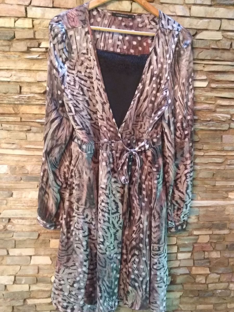 vestido manga longa viscose