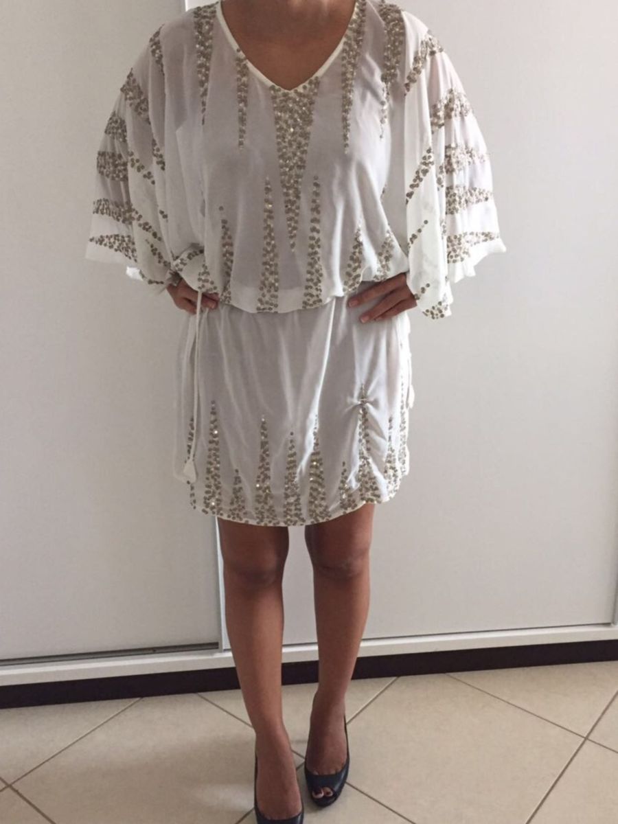 vestido de festa manga morcego