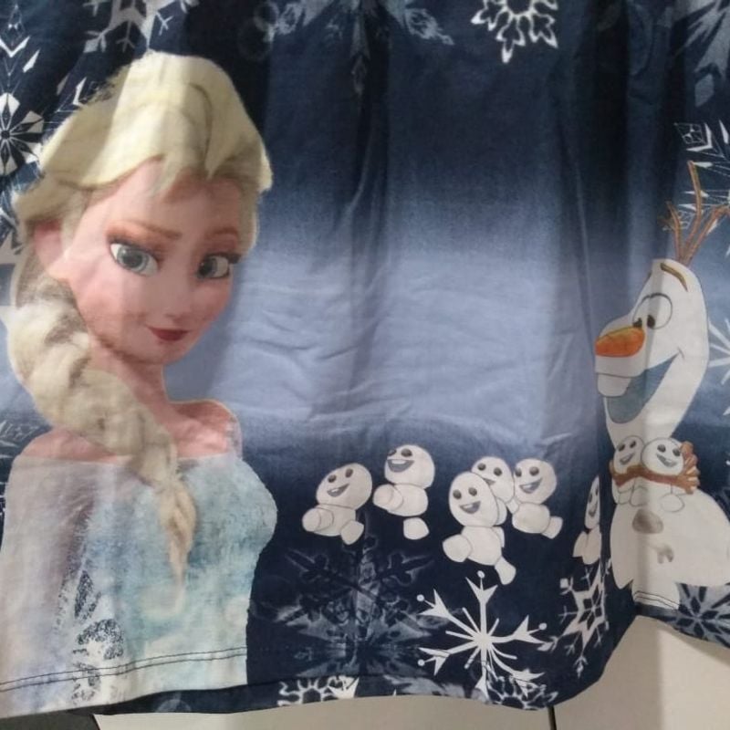 Vestido Longo Brandili Frozen Elsa Infantil Azul-Marinho - Compre Agora