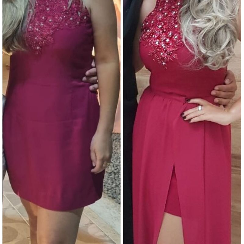 Vestido marsala 2 em hot sale 1