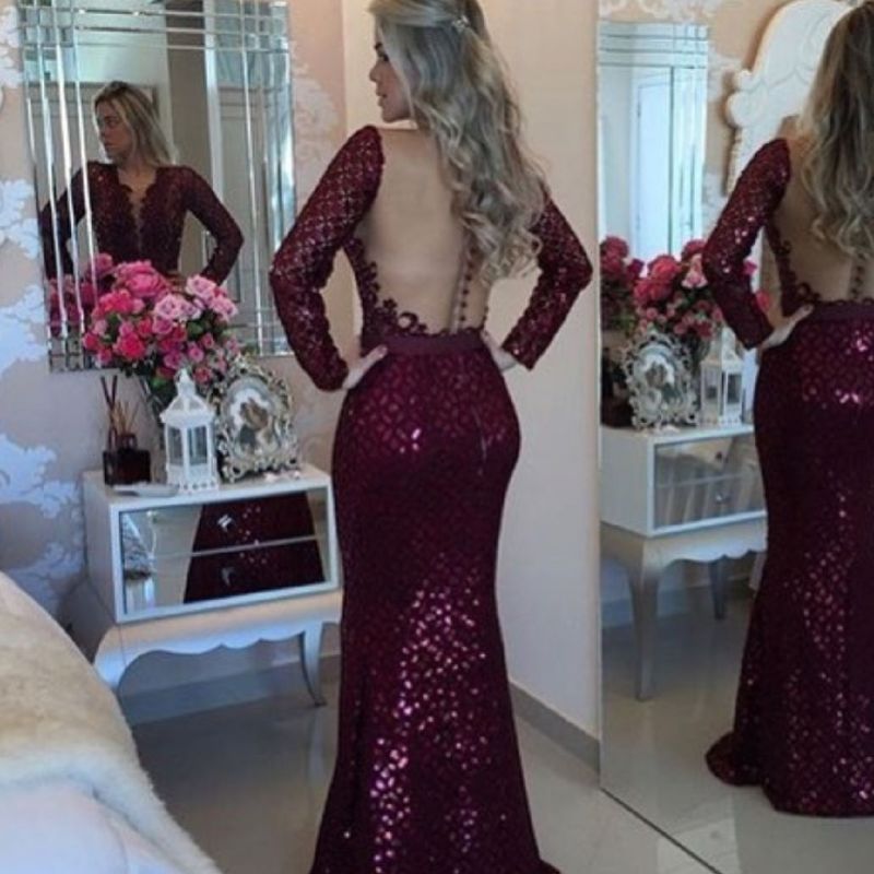 Vestido barbara melo store marsala