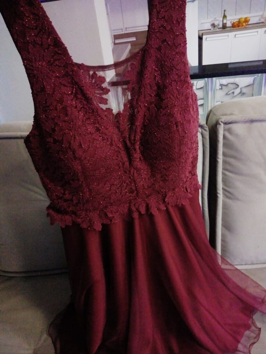 Vestido curto best sale na cor marsala