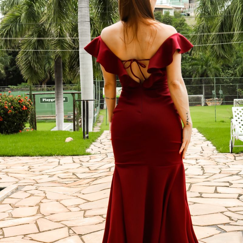 Vestido marsala 2024 casamento madrinha