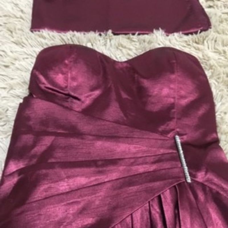 Vestido marsala best sale tomara que caia