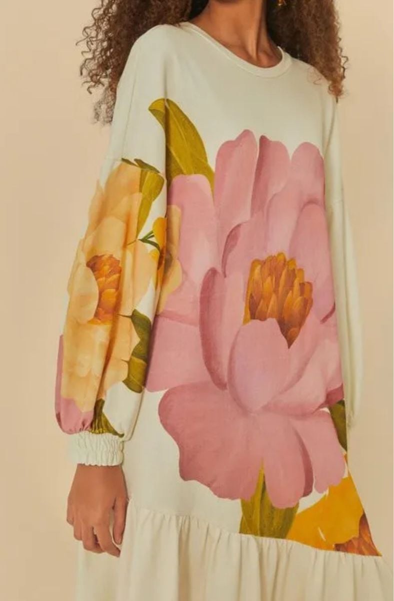 Vestido Maxi Moletom Chita Bella Farm Farm Usado 121845438