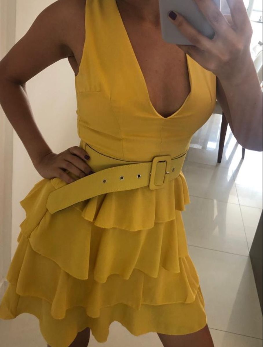 vestido amarelo reveillon