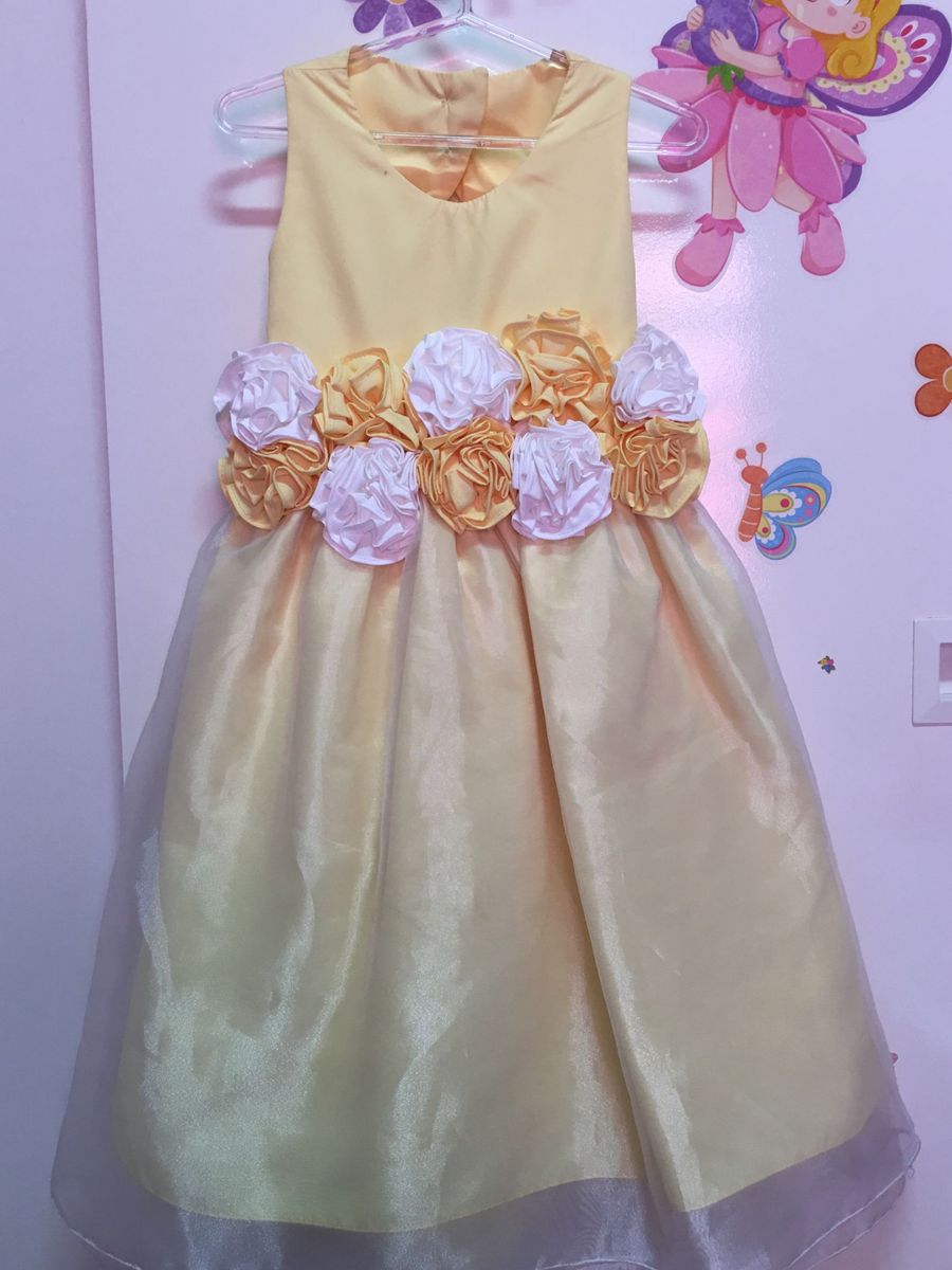 vestido menina de seda