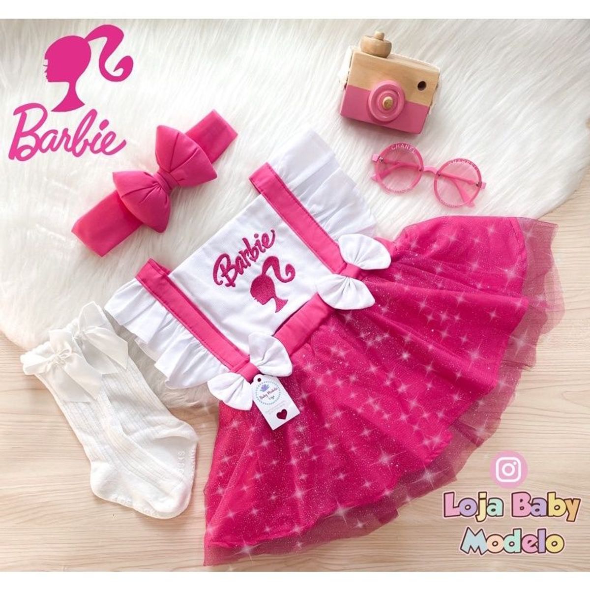 Vestido Mesversario Barbie Roupa Infantil para Bebê Usado 84624496  enjoei