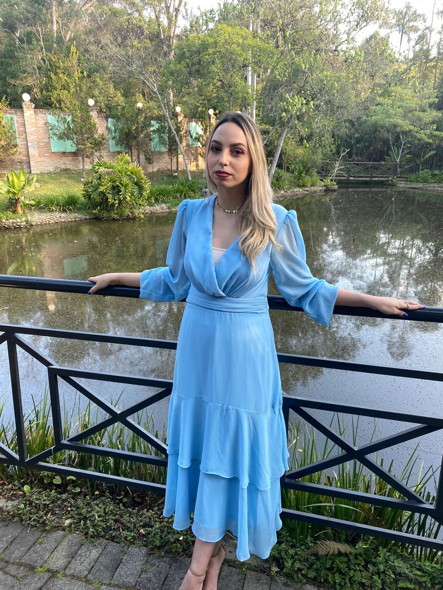 Vestido midi hot sale azul bebe