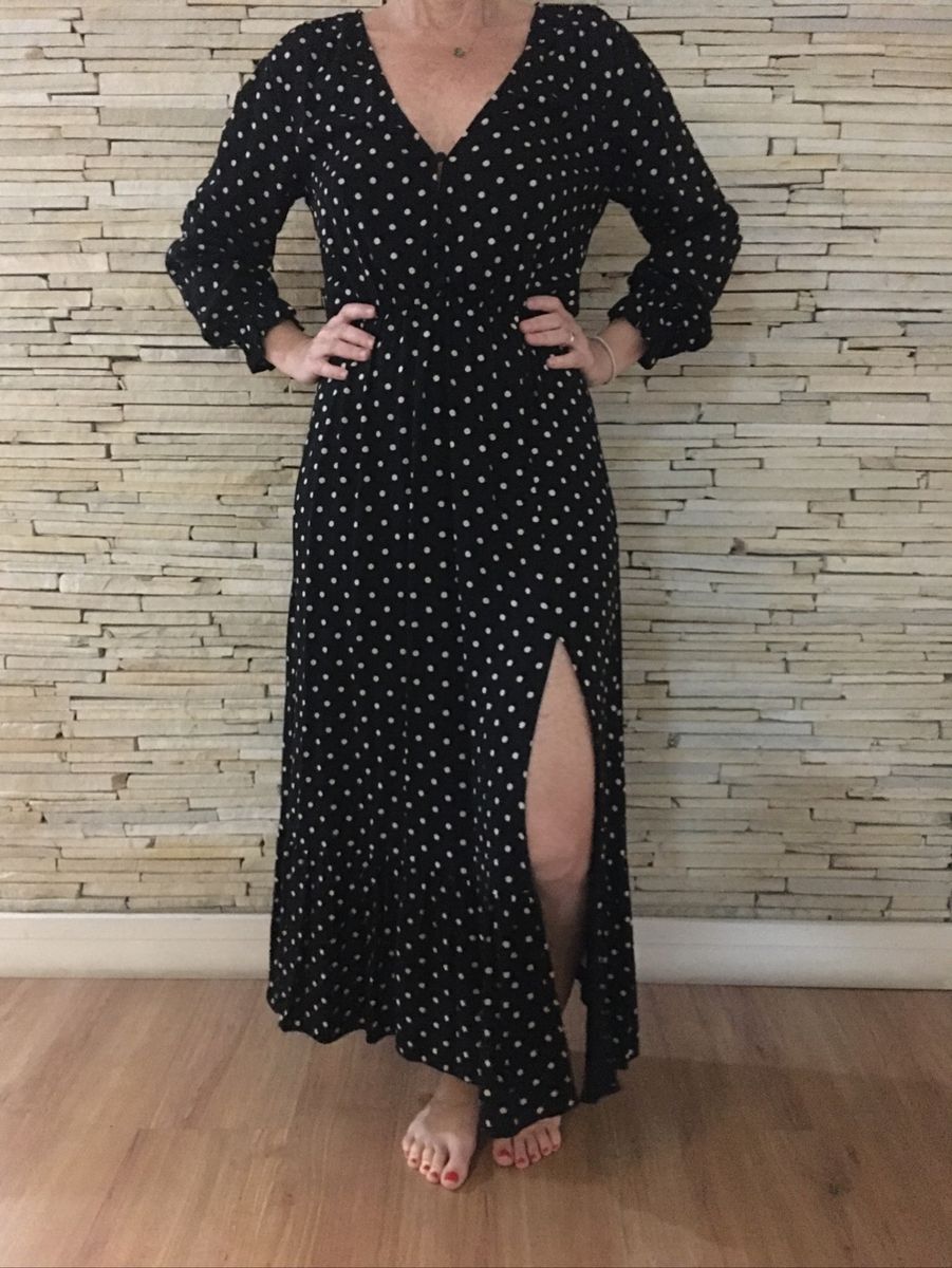 vestido de bolinha zara