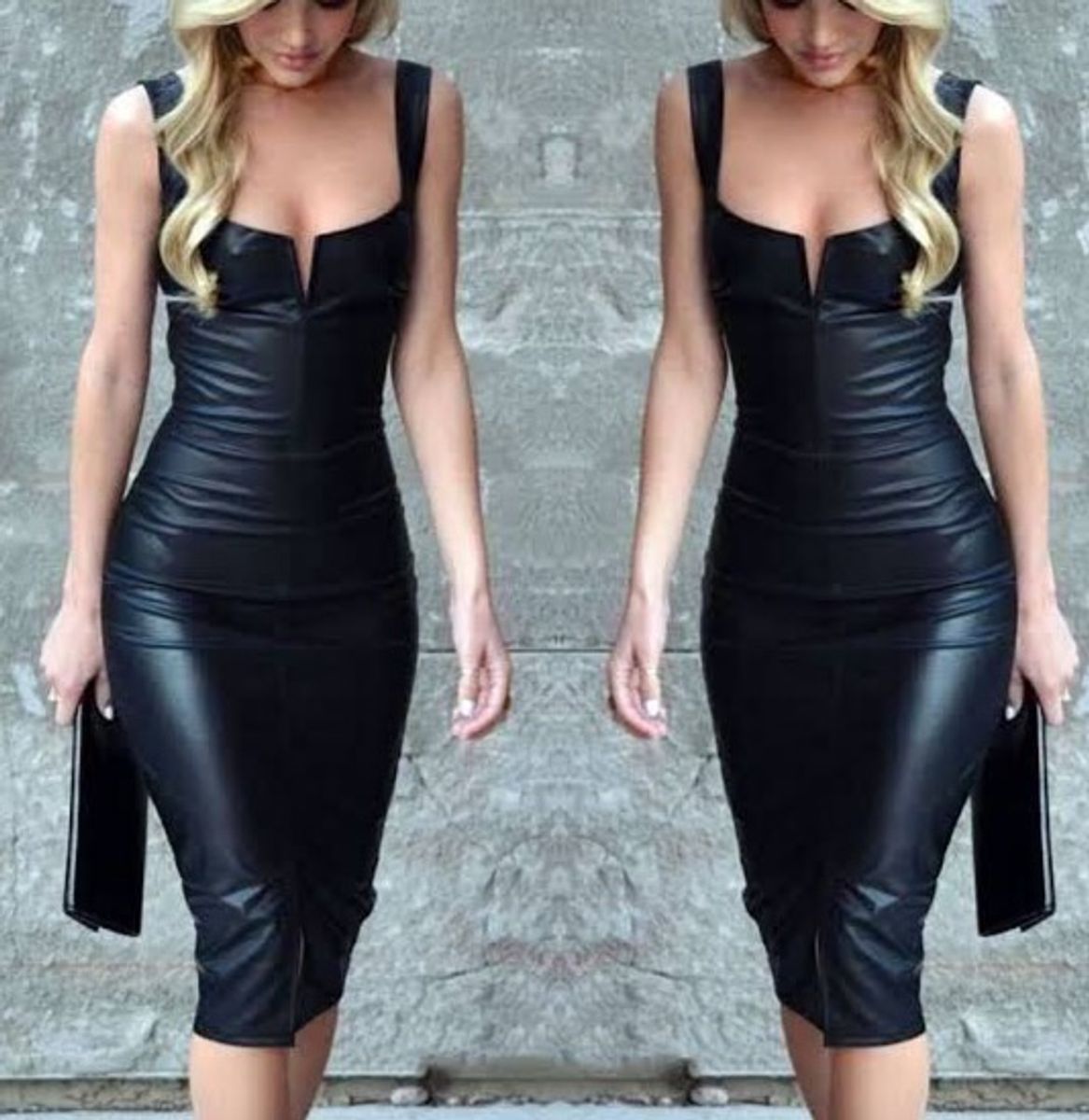 vestido midi cirre