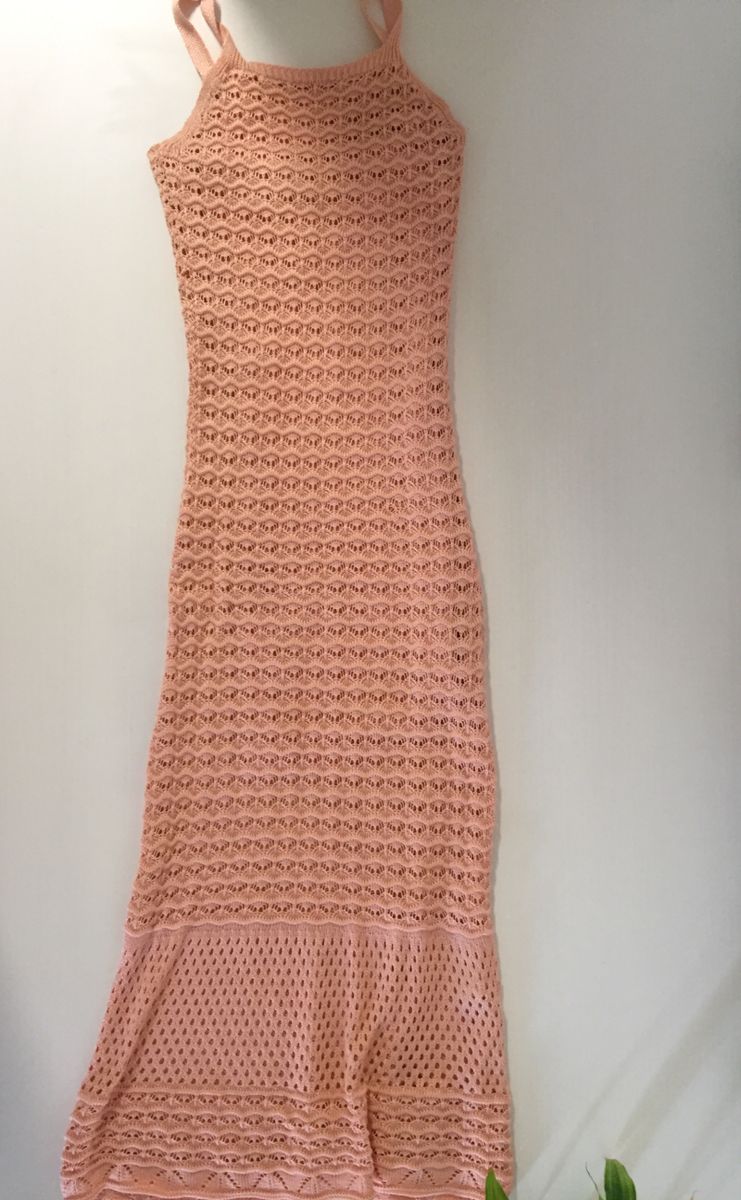 vestido croche midi