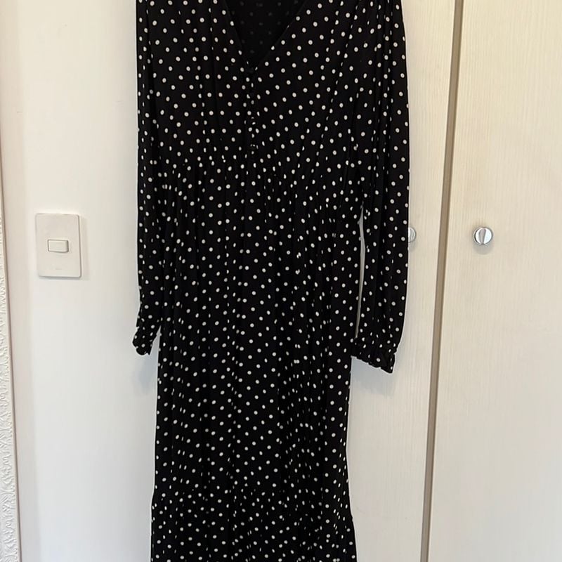 Vestido Midi de Bolinhas Zara Vestido Feminino Zara Usado