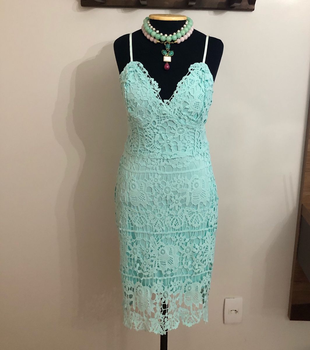 vestido guipir midi