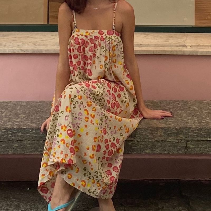 Vestido Midi Estampa Onça Colorida Vestido Feminino Renner Usado 90478165  enjoei