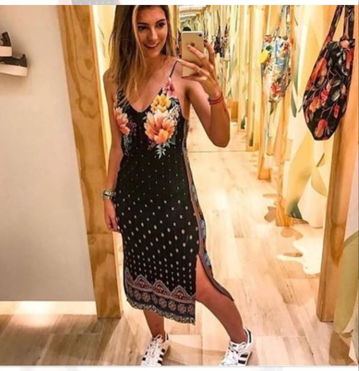 vestido midi larguinho