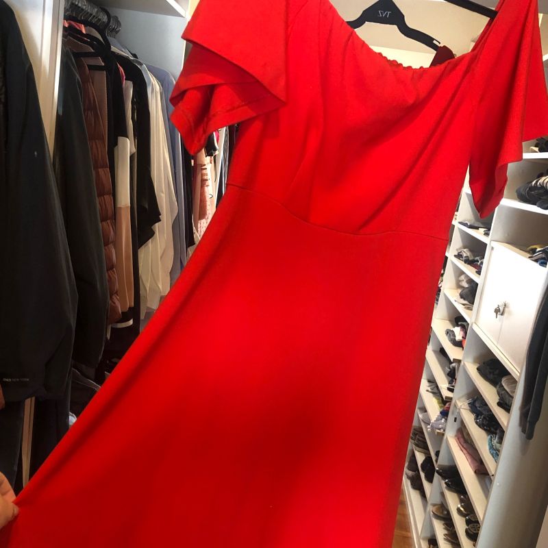 Vestido Midi Festa Vermelho Zara | Zara Usado 55360231 | enjoei