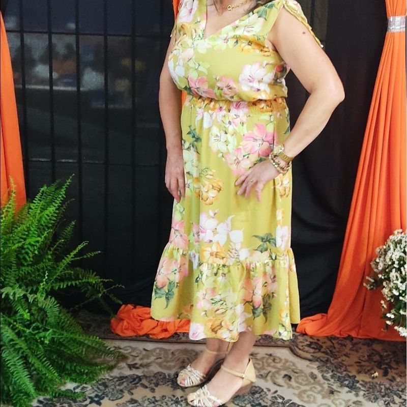 Vestido Midi Floral Renner Usado 99726375 enjoei