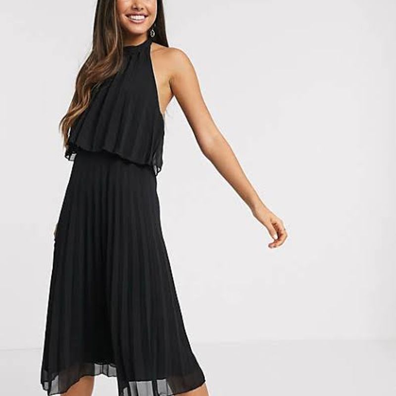 navy blue dress for baby girl ASOS One Shoulder & Asymmetrical Dresses - Women main image 0