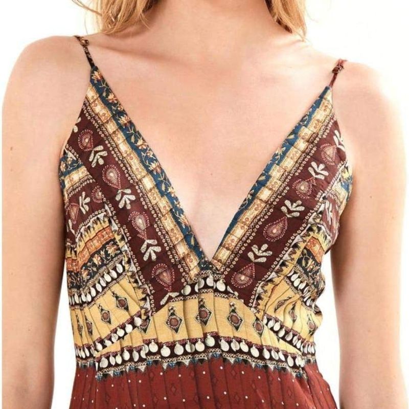 Vestido Midi G Estampa Flor do Cerrado Farm Vestido Feminino - Main Image