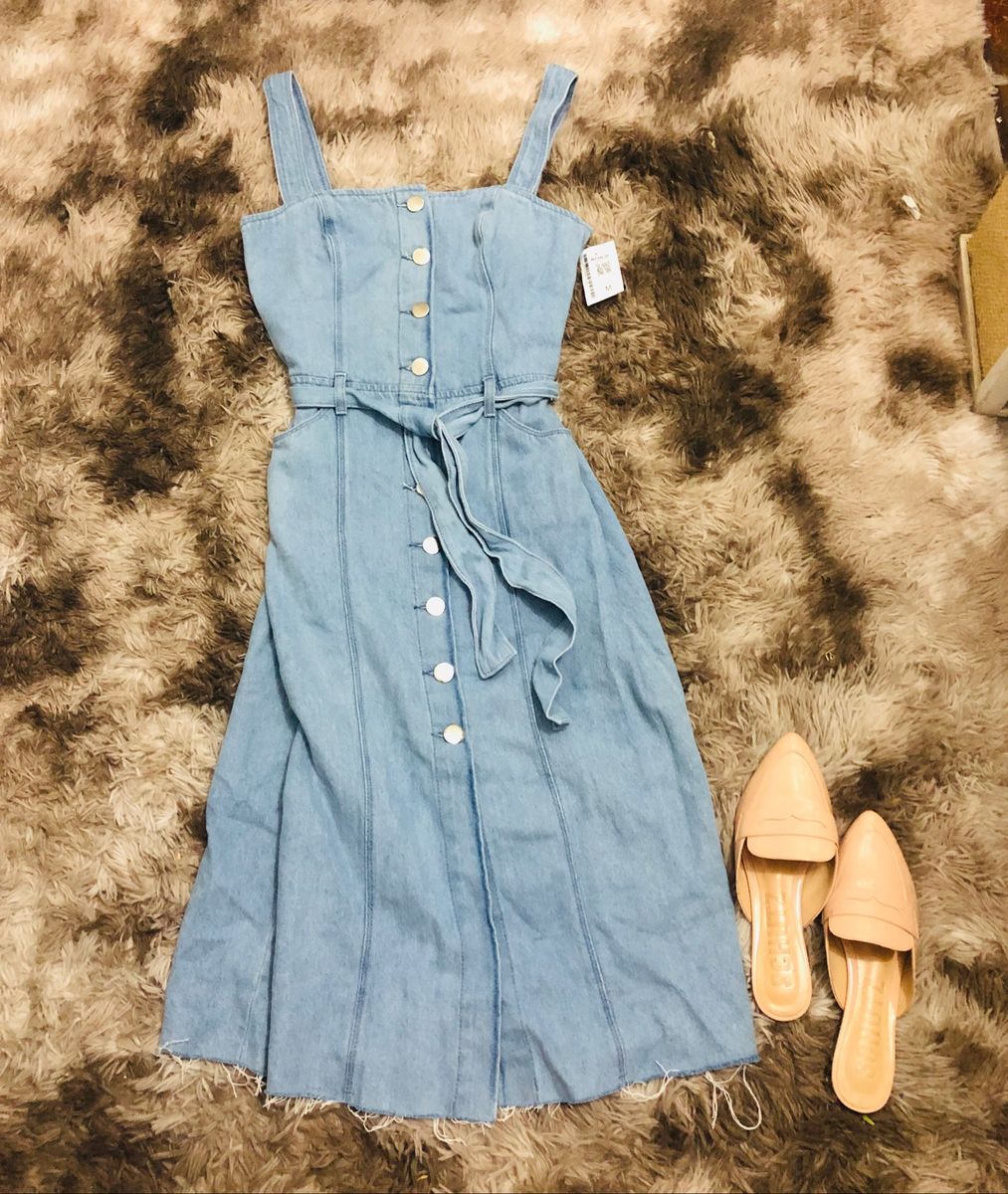 vestido jeans riachuelo