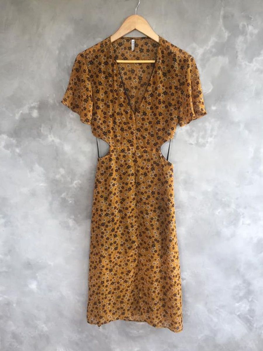 vestido midi na renner