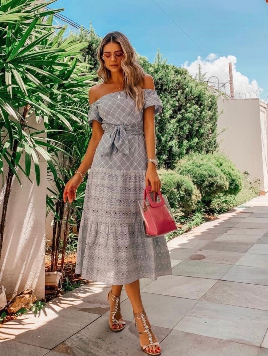 vestido midi lese branco