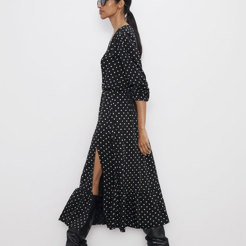 Zara spot hot sale midi dress