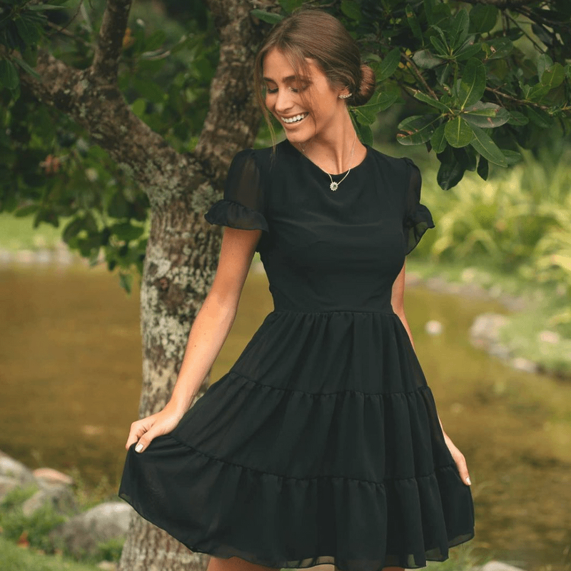 Vestido midi store preto para festa