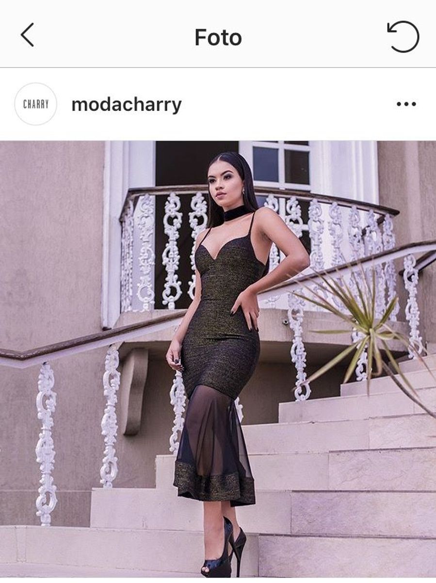 vestido midi com transparencia