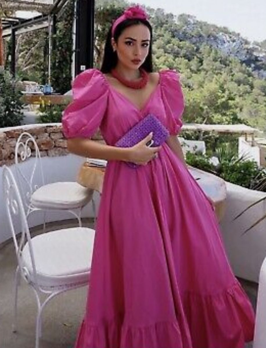 Vestido Rosa Zara Via Sampa  Firenze Modas - Roupa Feminina - Firenze Modas