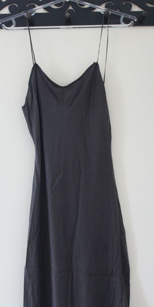 vestido midi seda
