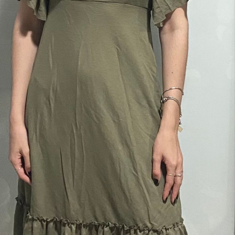 Vestido verde sale militar renner