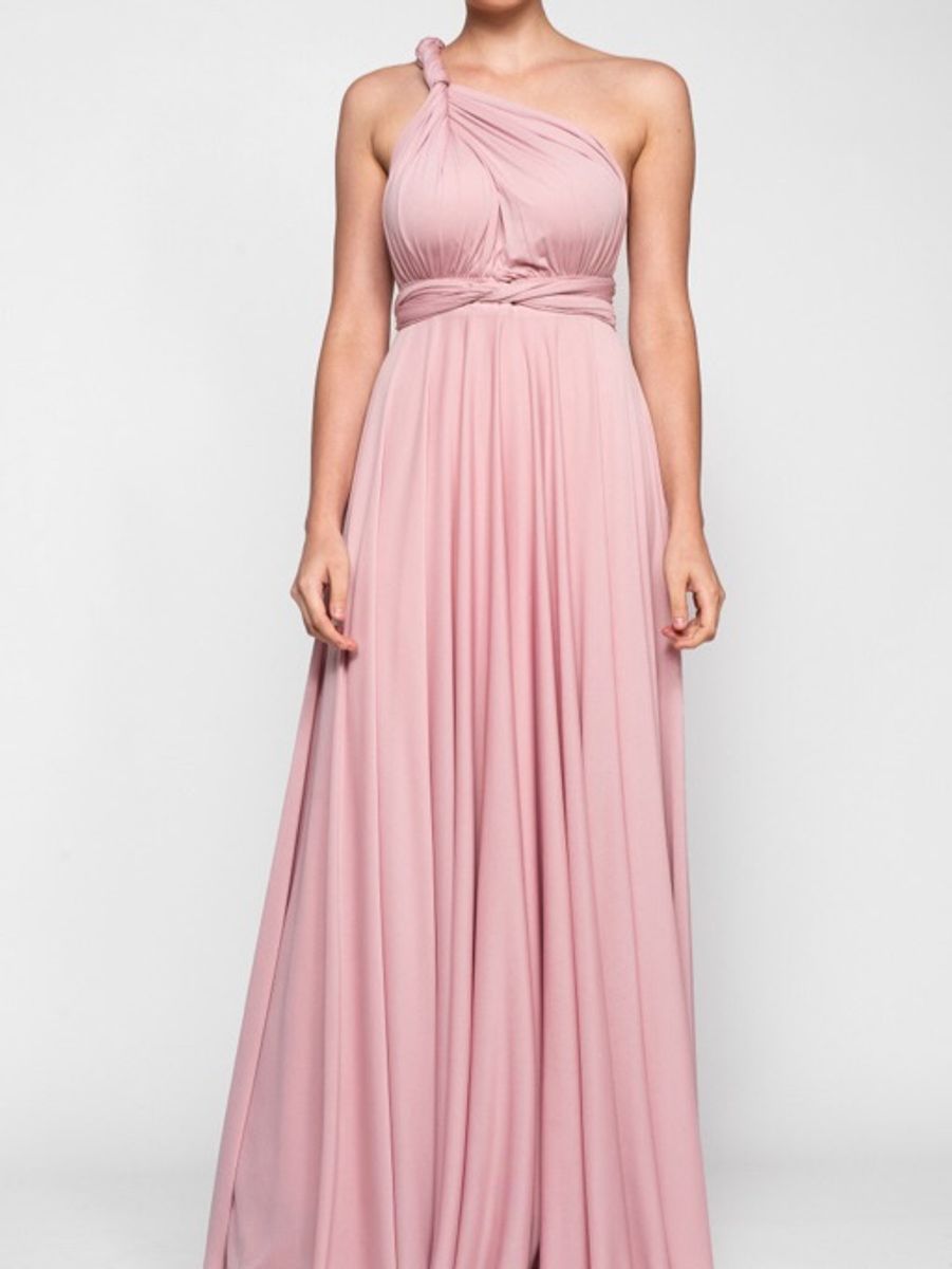 vestido longo crepe com renda
