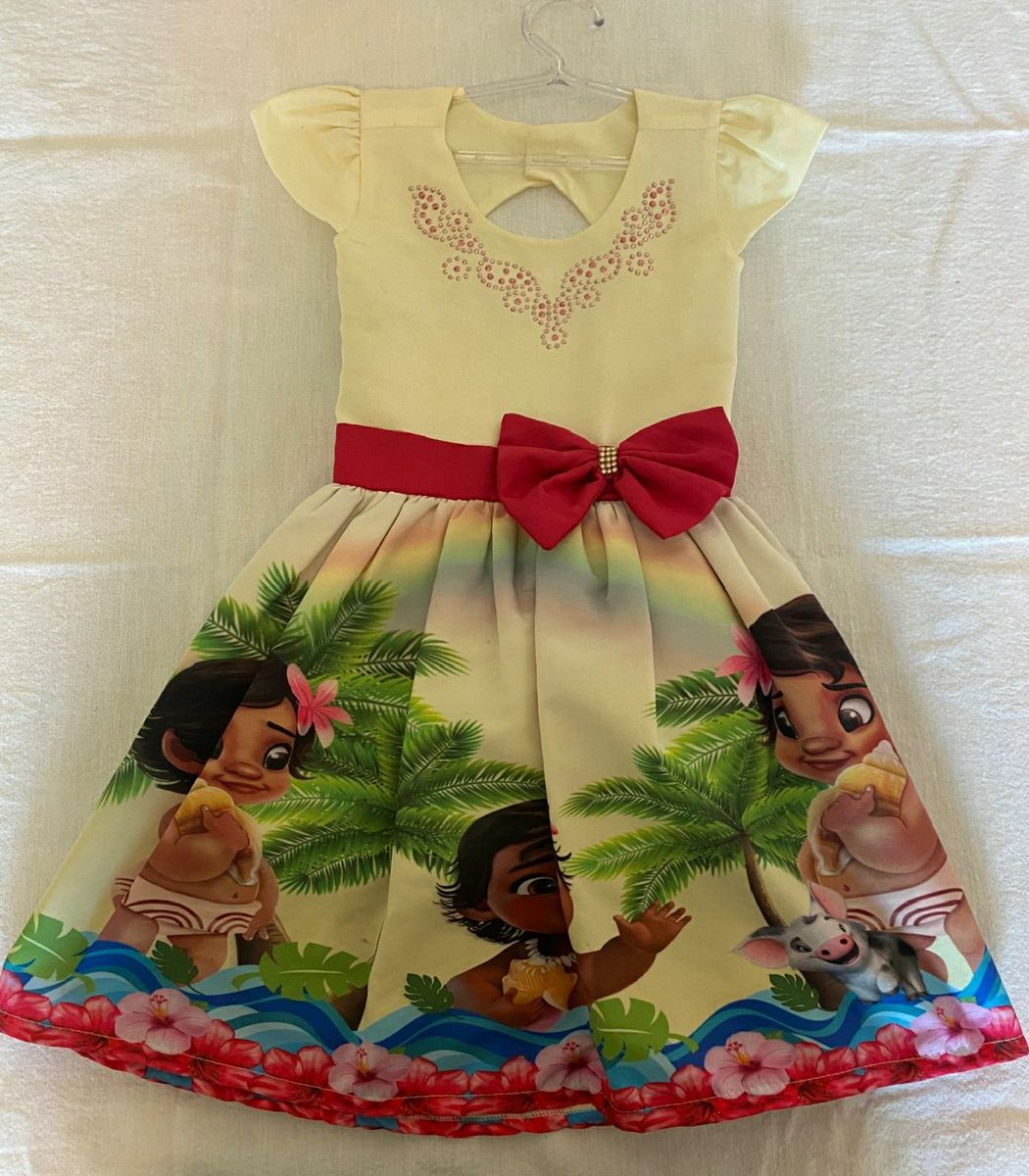 Vestido Moana Adulto E Infantil