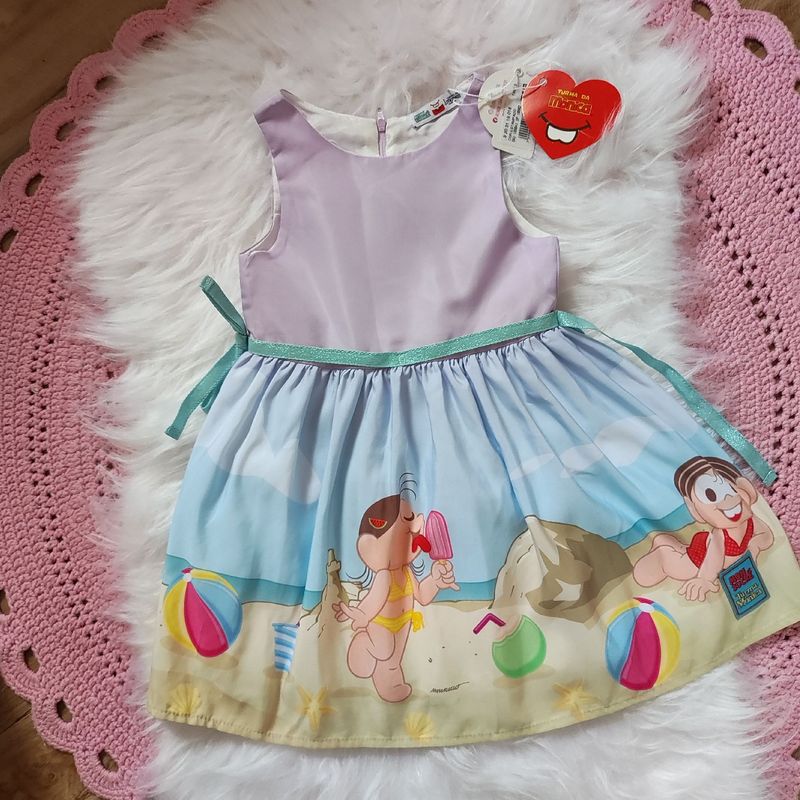 Vestido Mon Sucr Roupa Infantil para Menina Mon Sucr Nunca