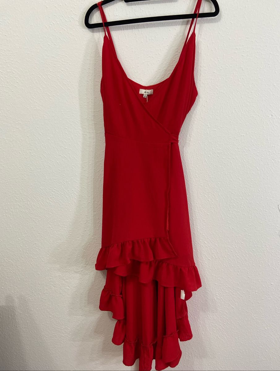 vestido mullet vermelho