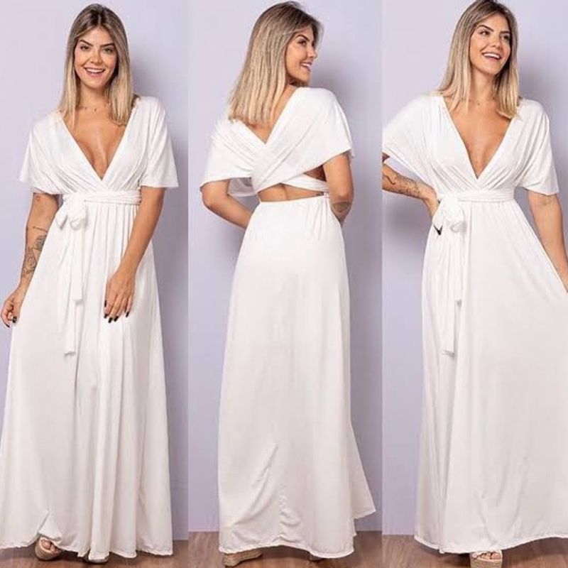 Vestido 2024 multiformas branco