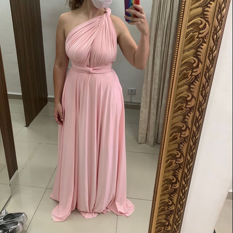 Rosa bebe vestido de 2024 madrinha