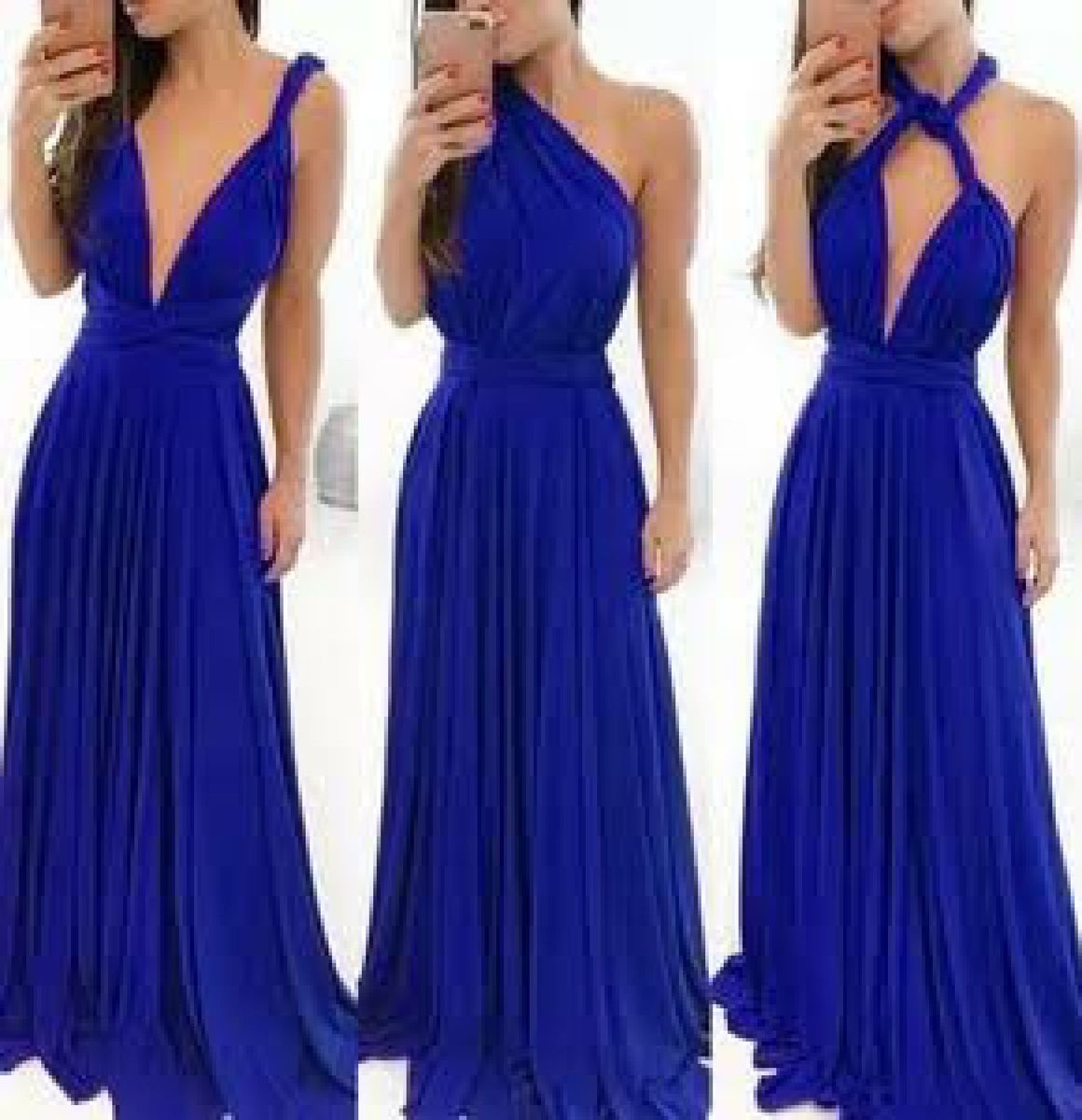 vestido azul infinity