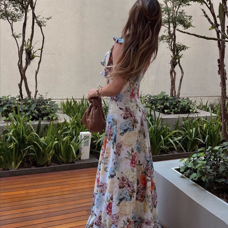 Vestido longo floral store nath