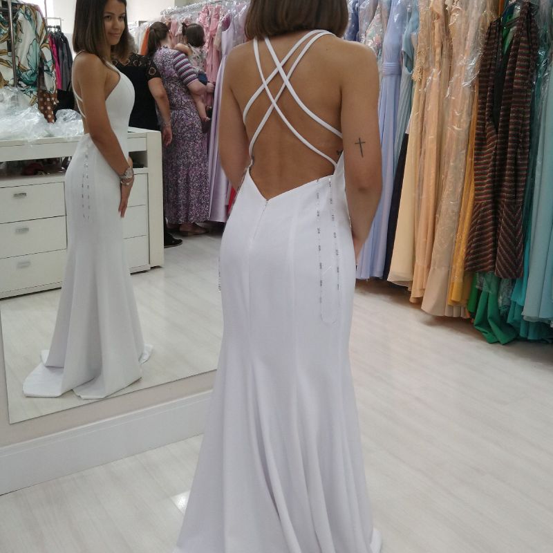 Vestido branco longo noiva 2024 simples