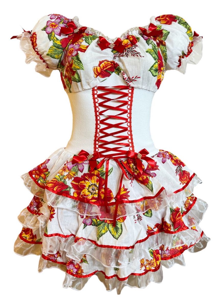 São João Vestido Adulto De Quadrilha Molde Vestido Festa Junina