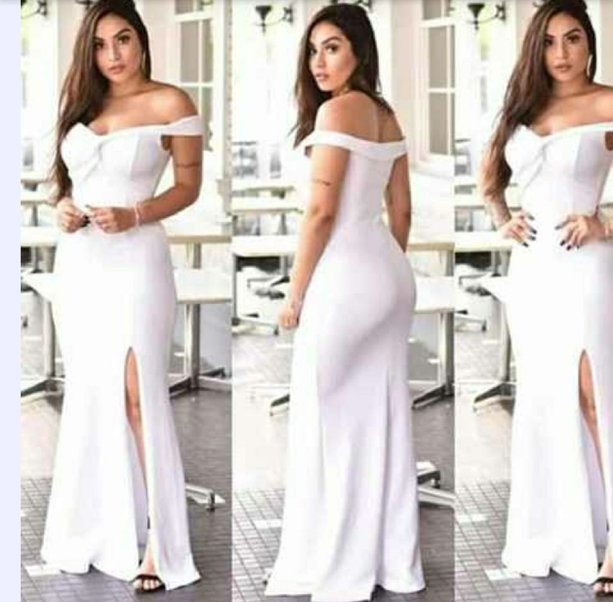 vestido festa malha