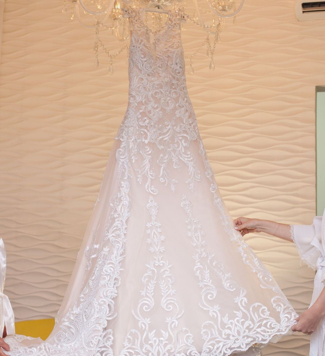 vestido de noiva em renda arabesco